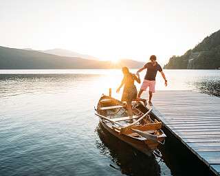Hotel Seefischer bei Nacht