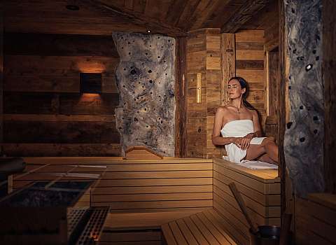 Woman in the sauna