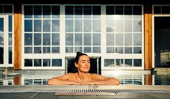 Ausblick im Ruheraum vom Hotel Seefischer